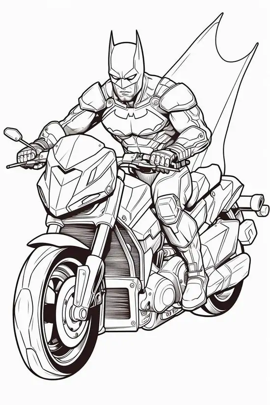 8 Hiệp sĩ bóng đêm Batman cực ngầu lái chiếc xe máy đặc chủng phóng nhanh qua những tòa nhà cao tầng trong thành phố tội phạm Gotham.