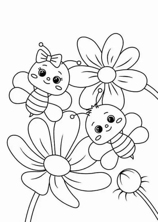 6 Chú ong mật chăm chỉ mang đôi cánh nhỏ đang bay lượn xung quanh các cánh hoa xòe rộng để tìm kiếm những giọt mật ngọt ngào.