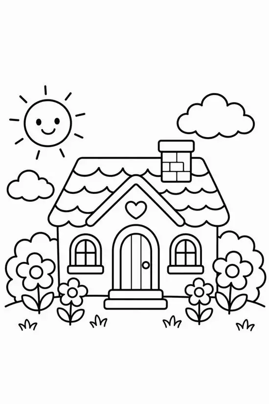 15 Bụi hoa nở rộ khoe sắc ngay chân tường của gian nhà nhỏ có mái ngói dốc dưới ánh nhìn vui vẻ từ ông mặt trời vui nhộn.