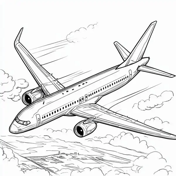 83 Tranh Tô Màu Phương Tiện Giao Thông Đường Hàng Không đơn giản, rõ nét và dễ tô cho trẻ nhỏ