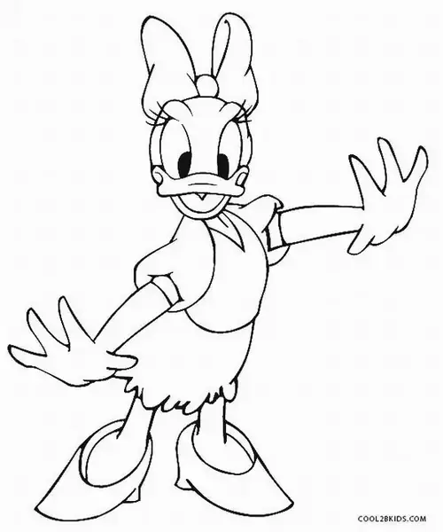 2 Nét vẽ theo phong cách Walt Disney cho thấy chú vịt giơ tay chào giữa nền sao vui mắt.