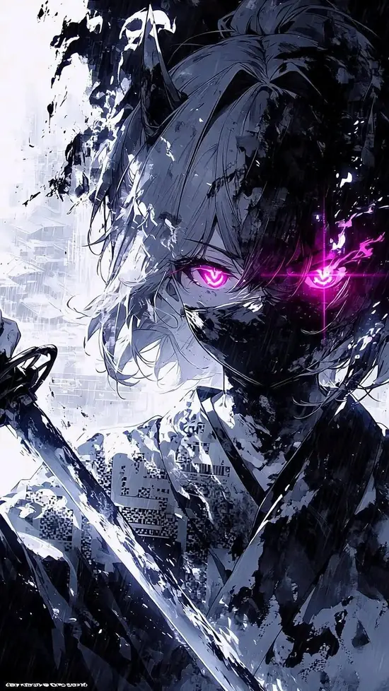 6 Gương mặt cận cảnh của nhân vật phản diện anime hiện rõ đôi mắt lạnh, sừng đen nhỏ và nụ cười nửa miệng đầy thách thức.
