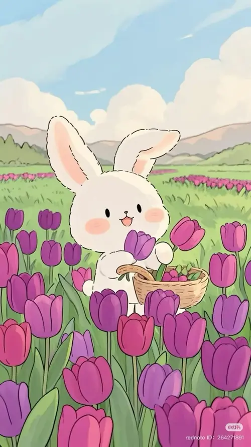 69 Hình Nền Hoa Tulip Vẽ Cute cho Điện Thoại với gam kem hồng nhẹ tối giản tinh tế