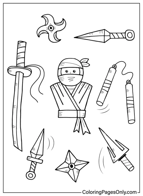 22 Thanh kiếm katana đeo chéo sau lưng, phần chuôi quấn dây và vỏ kiếm kéo dài sát hông nhân vật.