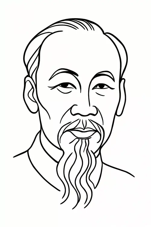 Tải ngay Tranh Tô Màu Bác Hồ gần gũi dành cho thiếu nhi yêu hoạt động tô màu