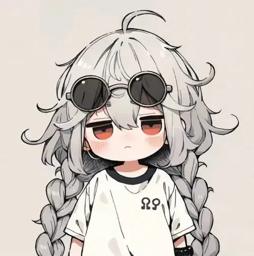 6 Nền điện thoại tối có vệt sáng tím, hình nền điện thoại chibi nữ đứng giữa khung ảnh với áo da và tóc bạc.