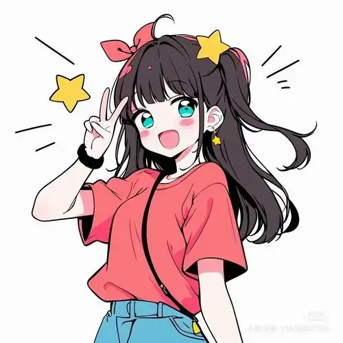 28 Chiếc áo cổ lọ trắng làm gương mặt nổi hơn, cô bé chibi mặc áo ngoài đen và nhìn lệch khỏi khung hình.