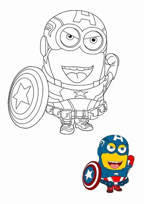 6 Khung cảnh Despicable Me cho thấy Minion cầm loa, mặc áo liền quần và nhảy giữa sân khấu.