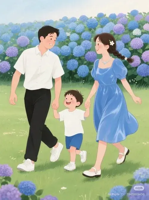 97 Hình Chibi Gia Đình 3 Người hợp in thiệp, treo góc nhỏ và làm quà lưu niệm