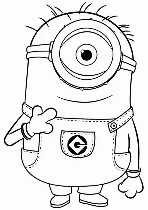 20 Tranh Minion chưa tô mô tả nhân vật mặc áo đầu bếp, tay cầm muôi cạnh nồi súp.