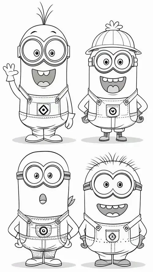 22 Minion nằm đọc truyện trên thảm, chân đung đưa và chiếc đèn bàn sáng ở bên cạnh.